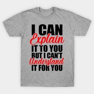 Engineer s Motto Can t Understand It For You T-Shirt